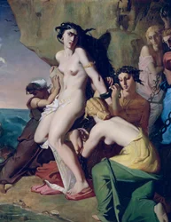 Andromeda an den Felsen gebunden von den Nereiden, 1840
